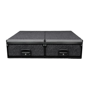 Organizador de Carga para SUV 4x4 Todoterreno, Cajones Dobles Deslizantes Superiores Izquierdos, Sistema de Almacenamiento, Cajas de Herramientas Metálicas, Alerones Laterales para 4Runner SR5 - Product Image 1