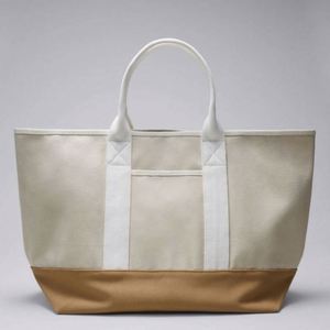 Bolsa de Compras Plegable de Algodón de Alta Calidad LILA, Bolsa de Playa Reutilizable de Gran Capacidad con Logotipo Personalizado para Viajes - Product Image 1