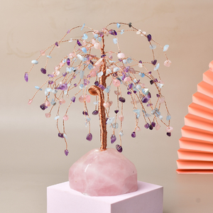 Base de cristal en polvo Natural, árbol de la riqueza, decoración del hogar - Product Image 2