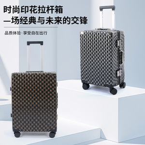 Aluminum Frame Trolley Case 20 Inch Carry On 24 Inch Luggage 26 Inch With Combination <b>Lock</b> Travel <b>Suitcase</b> Unisex Spinner Wheels - Product Image 3