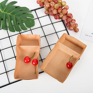 YBLPAK Offre Spéciale Barquettes à Nachos en Carton Kraft à Deux Compartiments, Plateaux Alimentaires Jetables en Papier pour Tacos, Hot-dogs, Snacks, Traiteur, Fêtes, Barbecues et Festivals - Product Image 2