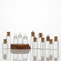 Mini flacons en verre de 2 ml, 3 ml, 8 ml avec bouchon en liège, contenants mignons pour bricolage, vente en gros