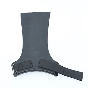 Sarung tangan karet Non-Slip tanpa kapur, Kevlar Hypalon dengan tali pergelangan tangan Neoprene, sarung tangan olahraga untuk angkat beban tarik