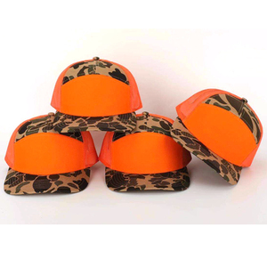 หมวกเบสบอล5แผงสีส้มออกแบบได้ตามต้องการหมวกสำหรับคุณพ่อหมวกกีฬาตาข่ายกันน้ำพร้อมตาข่ายผ้าโพลีเอสเตอร์ - Product Image 1