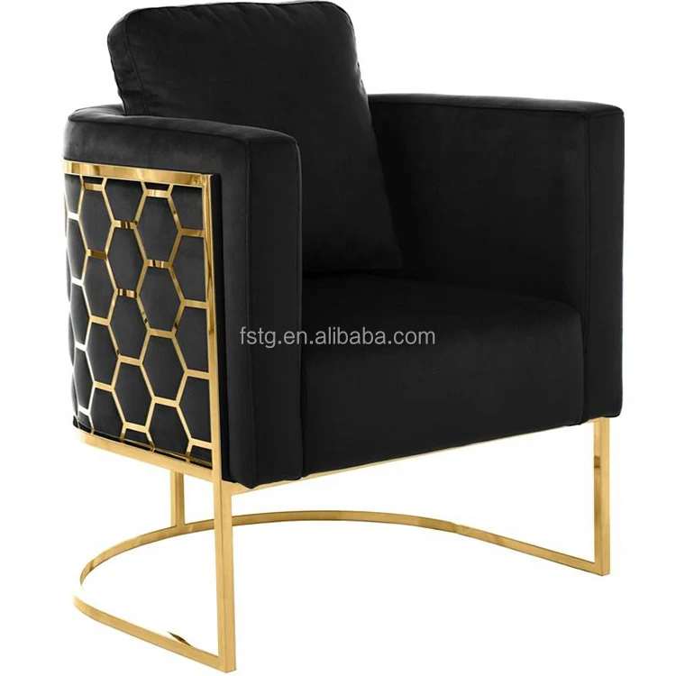 Living room furniture leisure chair designer velcet honeycomb luxe accent chair