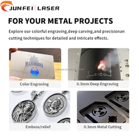 JUNFEI Fabricant chinois Graveur laser à fibre 20W CNC refroidi par air pour la gravure sur pierre, caoutchouc, bois, contreplaqué, MDF, AI