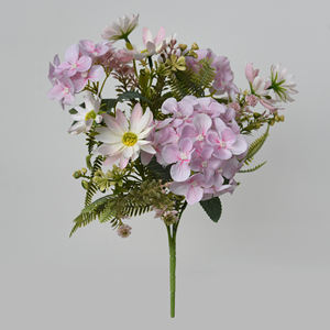<span class=keywords><strong>Fiori</strong></span> Artificiali in Seta da 50CM Stile INS, Petali <span class=keywords><strong>di</strong></span> Margherita e Ortensia con Fogliame, Piccolo Mazzo <span class=keywords><strong>di</strong></span> <span class=keywords><strong>Fiori</strong></span> Bianchi per Decorazione Casa - Product Image 5