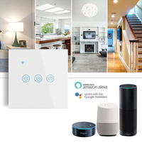 Standard ue/regno unito globmarket Wifi zigbee Smart Switch APP Touch Glass panel Wall Smart Switch 1/2/3/4 Gang smart switch