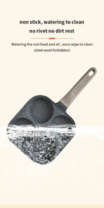 <span class=keywords><strong>3</strong></span> en 1 fundición a presión antiadherente de aluminio sartén huevo bistec sartén sin palo desayuno sartén plana sartén antiadherente utensilios de cocina - Product Image 5