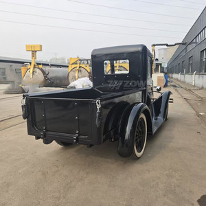 Camion vintage noir prêt à être expédié, prix d'usine, véhicule de tournage de films et de séries télévisées - Product Image 1