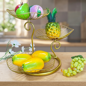 Panier à fruits décoratif en fer, écologique et moderne, avec des détails artistiques pour un rangement élégant sur le comptoir - Product Image 2
