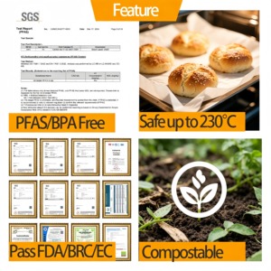 Papel <span class=keywords><strong>de</strong></span> Hornear Desechable al por Mayor, Resistente a Altas Temperaturas, a Prueba <span class=keywords><strong>de</strong></span> Aceite, para <span class=keywords><strong>Freidora</strong></span> <span class=keywords><strong>de</strong></span> <span class=keywords><strong>Aire</strong></span>, Horno, Barbacoa y <span class=keywords><strong>Carne</strong></span> - Product Image 4