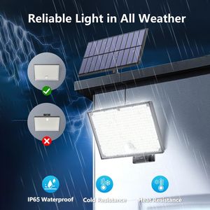 <span class=keywords><strong>Lampe</strong></span> <span class=keywords><strong>solaire</strong></span> LED extérieure étanche IP65 avec télécommande infrarouge 5000K Lumière du jour <span class=keywords><strong>à</strong></span> intensité variable pour mur extérieur de villa - Product Image 5