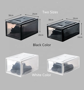 Boîtes de rangement empilables en plastique transparent, organiseur de tiroir à ouverture frontale, boîte à chaussures en acrylique - Product Image 2