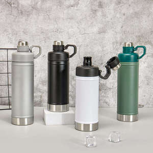 Bouteille isotherme en acier inoxydable 500 ml 750 ml, isolation thermique 6-12 heures, anti-fuite, avec couvercle et paille, portable - Product Image 5