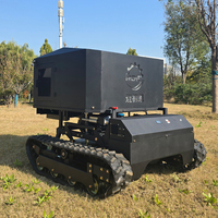 Tondeuse autonome pour pentes, coupe-herbe et pulvérisateur de pesticides, machine automatique sans pilote de type chenillé