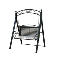 Fauteuil à bascule double suspendu en bambou pour l'extérieur, imperméable et résistant au soleil, pour jardin et cour