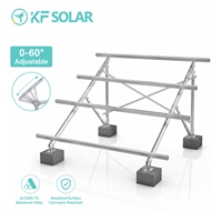 Support de montage de panneau solaire réglable anodisé KF SOLAR avec résistance au vent de 60 m/s pour l'installation sur toit et au sol
