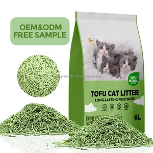 Pengiriman cepat harga rendah kunci bau jagung kedelai Flushable tahu sampah kucing bebas debu Aksesori kucing alami silika Gel untuk kucing