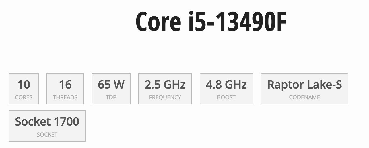I5-13490F [Nuevo en caja con garantía de 3 años]