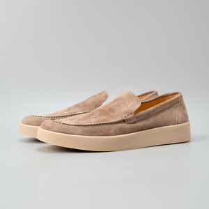 Mocasines de alta gama de cachemira para hombre, zapatos sin cordones hechos a mano, zapatos modernos, zapatos de negocios versátiles de cuero. - Product Image 1