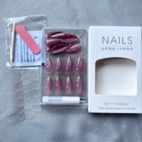 24 Uñas Postizas Cortas Cuadradas de Color Sólido, Material ABS de Alta Calidad, Venta al por Mayor de Fábrica