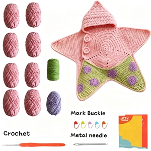 DIY Crocheted Star Bunting <b>Kit</b> Complete Set Yarn with <b>Tools</b> for Photography <b>Tools</b> Wholesale Custom Bulk Order - Product Image 1