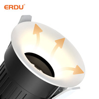 Spot LED encastré moderne 7W anti-éblouissement réglable en aluminium 3CCT dimmable pour plafond 220V 90mm
