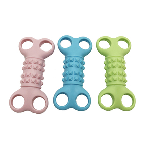 Non-toxique En Caoutchouc <span class=keywords><strong>de</strong></span> Forme D'os Anneaux Morsure Résistance Jouet À Mâcher Pour Chiens Chiot Formation Dents - Product Image 1