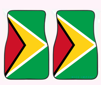 Tapis de sol de voiture avec drapeau de la Martinique, tapis de sol de voiture antidérapants, accessoires automobiles universels