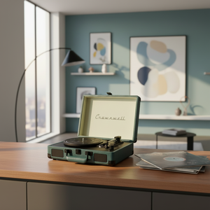 Tourne-disque <span class=keywords><strong>vinyle</strong></span> rétro multifonction portable, lecteur de musique, son stéréo haute fidélité, tourne-disque en bois de qualité supérieure pour - Product Image 5