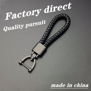<b>Custom</b> Laser Logo High Quality Fashion Woven Leather Braided Rope Luxury Car Keychain Screwdriver <b>Key</b> <b>Rings</b> Zinc Alloy - Product Image 4