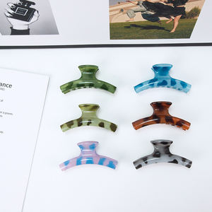 Pinzas para el pelo con estampado de leopardo para mujer, pinzas geométricas de plástico para el cabello, accesorios de moda para el cabello para fiesta, uso diario - Product Image 2