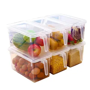 4.7L 주방 계란 야채 과일 보존 상자 식품 냉동 냉장고 보관함 용 투명 케이스 씰링 용기
