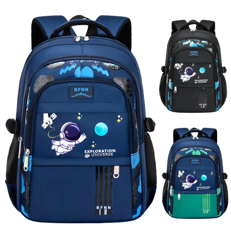 Nova mochila para meninos da escola primária grande capacidade mochila leve para o grau 1-6 crianças