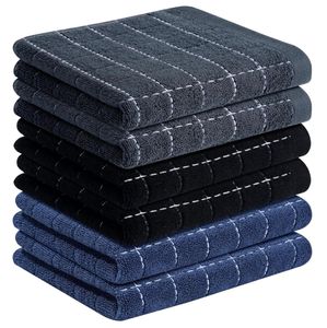 Serviettes de cuisine ultra-douces, absorbantes, sans peluches, à carreaux foncés - Product Image 2