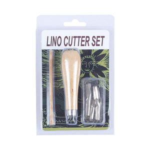 Ensemble de coupe de <span class=keywords><strong>Lino</strong></span>, Logo personnalisé, tampons en caoutchouc, outils de sculpture, coupe de linoléum, 5 fournitures d'art assorties - Product Image 5
