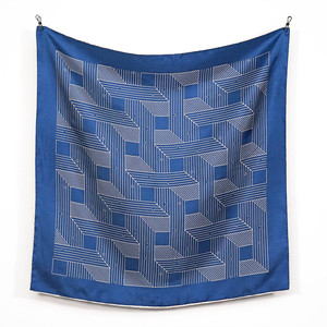 وشاح حريري 100% مطبوع طباعة رقمية حسب الطلب عالي الجودة وشاح جيب مربع من الحرير الفاخر - Product Image 6