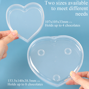 SUNSHING Clear Acrylic Heart Shaped Gift Box Plastic Jewelry <b>Display</b> <b>Case</b> Transparent Candy Container for Ferrero Chocolate - Product Image 5