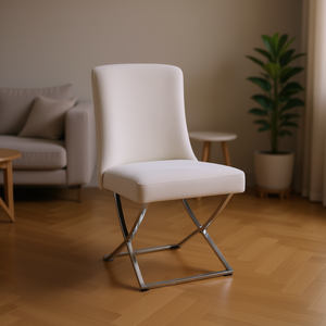 Chaise Longue Homeera in Camoscio con Gambe a Sciabola in Acciaio Inossidabile, Arredamento Minimalista Moderno per Soggiorno, Comoda per Uso Domestico - Product Image 2