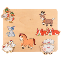 PikatoyZ Kleinkinder-Spielzeug 5-7 Jahre Alt Lehrreiches Holzpuzzle Dschungeltiere Montessori-Spiel Unisex Weihnachten Geburtstag