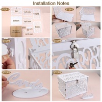 Boîte à Argent pour Fête d'Anniversaire et Mariage, Boîte Cadeau DIY en PVC avec Serrure, Fournitures de Décoration de Mariage