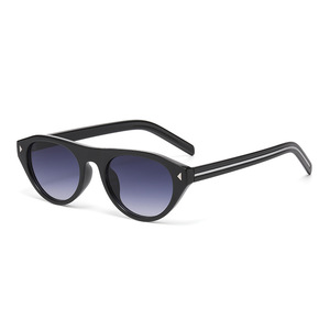 Gafas de Sol Personalizadas con Logotipo, Diseño Vintage 2026, Estampado de Leopardo, Montura Pequeña, Media Montura, Ovaladas, Estilo Ojo de Gato, UV400, con Remaches, para Hombre y Mujer - Product Image 2