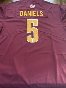 Nouveau maillot des Commanders 2026 # 5 maillots de football américain cousus Jayden Daniels, Terry McLaurin, Sainristil, Frankie Luvu, Lattimore - Product Image 5