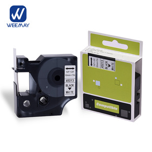 Tương Thích Nhãn <span class=keywords><strong>Maker</strong></span> <span class=keywords><strong>Tape</strong></span> D1 45013 S0720530 Đen Trên Trắng 12 Mét X 7M Cho DYMO LabelManager LM 160 210D 220P 260P 280 360 - Product Image 1