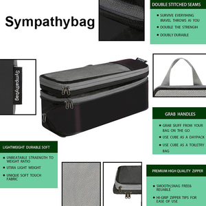 Ensemble organisateur de voyage RPET 6 pièces cubes d'emballage pliables légers avec fermeture à glissière compressible pour le rangement des valises - Product Image 5