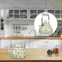 Bouilloire en métal émaillé rétro 1,5 L pour la préparation du lait, du café et du thé, accessoire de cuisine pour la maison, bouilloires pour boissons