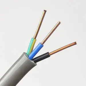 Cable de cobre eléctrico NYM sólido o trenzado redondo de 3x1,5mm 3x2,5mm con aislamiento de PVC chaqueta de PVC