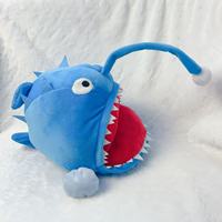Costume en peluche réaliste de monstre marin, adorables animaux en peluche Raie manta et Poisson pêcheur pour enfants, Halloween