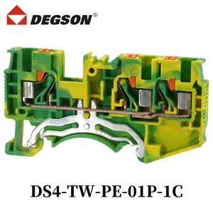 1 unidad DEGSON <span class=keywords><strong>DS4</strong></span>-TW Bloque de terminales de conexión rápida de alta calidad 32A 800V con resorte de inserción para carril DIN, sección transversal de 0.2-6mm, 24-10, 6.2mm - Product Image 4
